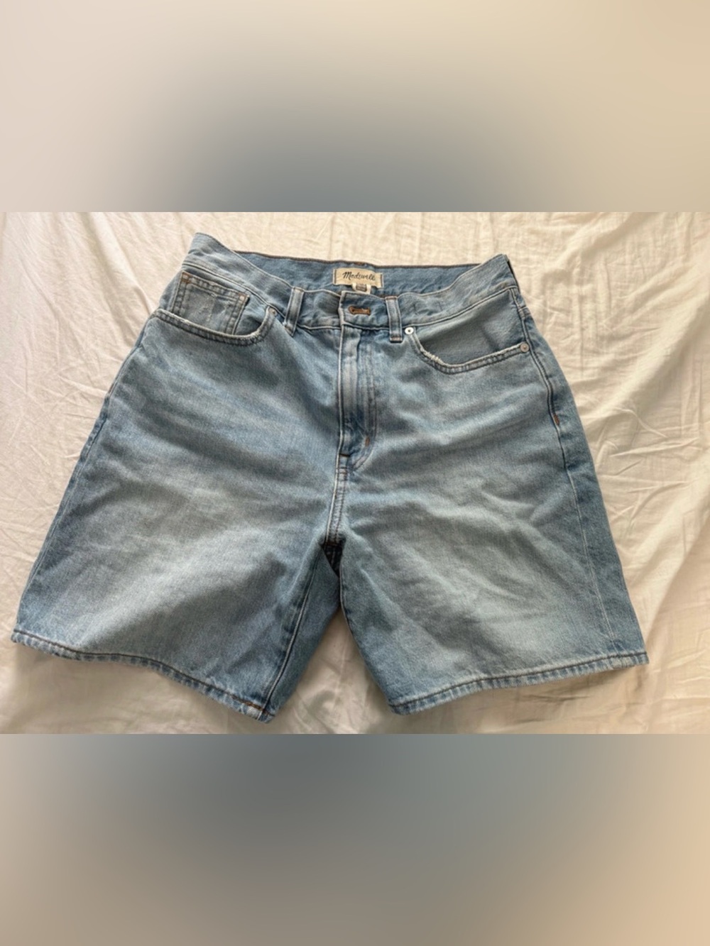 Madewell Baggy Jean Shorts Blue Waist 27